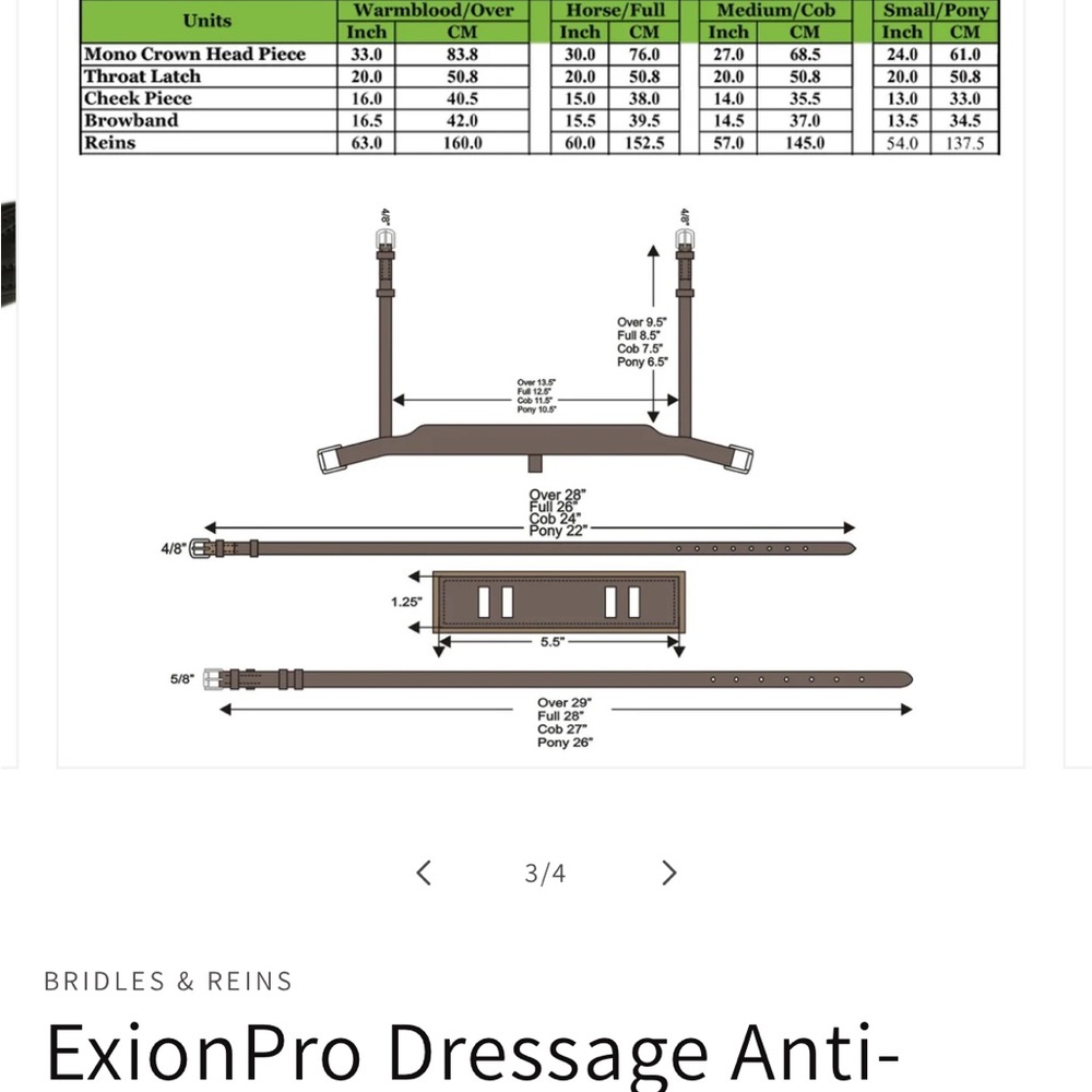 ExionPro Dressage Anti-Pressure Raised Comfort Padded Bridle - black - cob